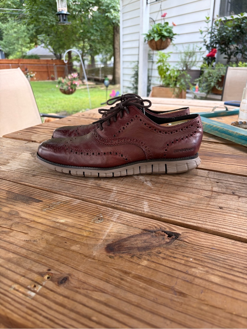 Cole Haan Men's Burgundy Wingtip Derby